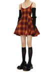 Shushutong suspender dress aw21dr01 orange